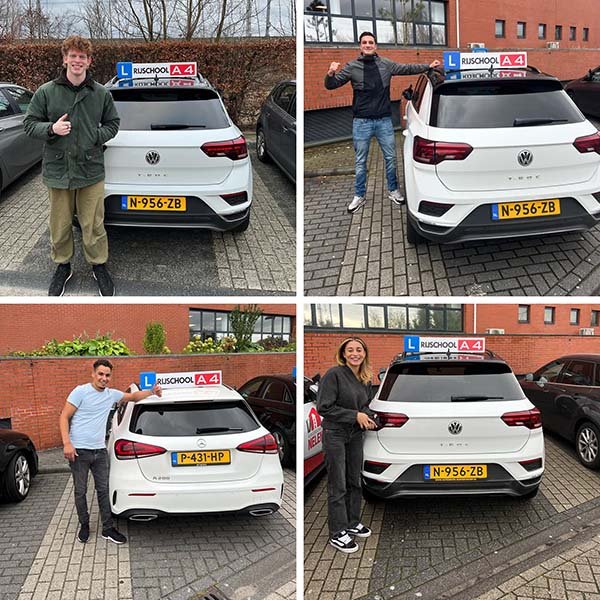 4 leerlingen geslaagd bij CBR door Rijschool Amsterdam-West