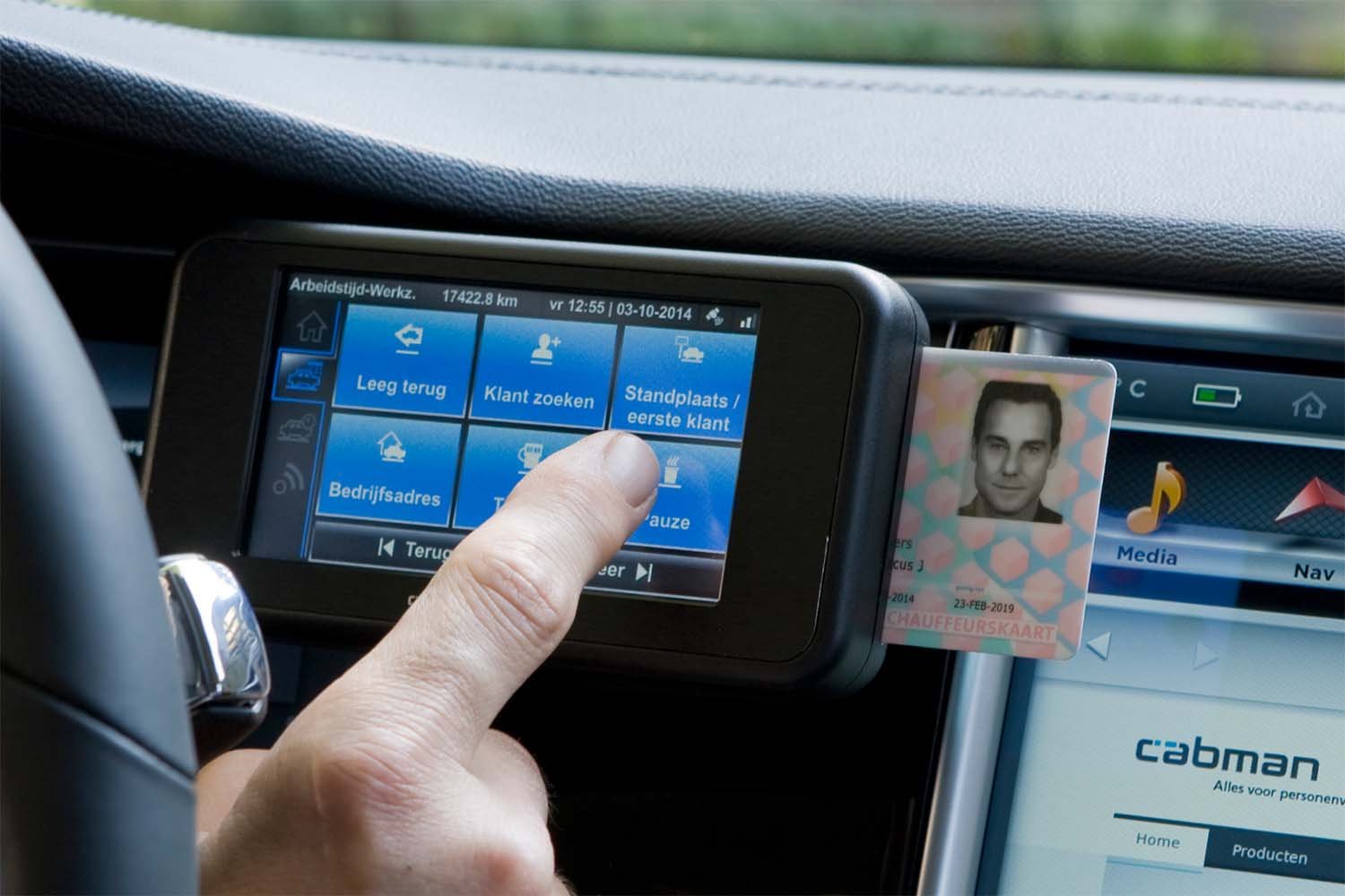 Boordcomputer voor in de taxi